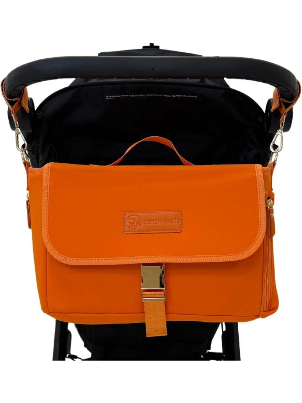 Insulated Neoprene Stroller Caddy & Pump Bag - Diaper Organizer with Crossbody